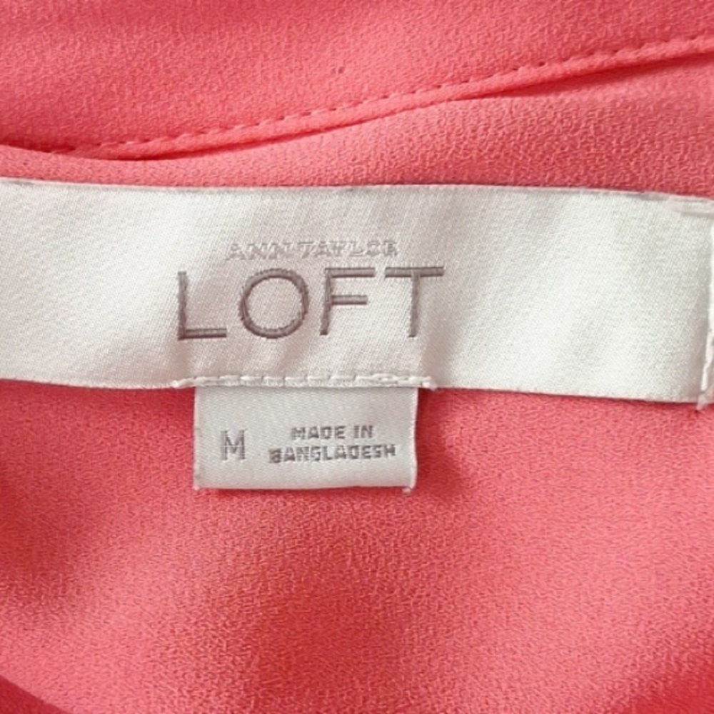 Ann Taylor Chico's Orange Feminine Lagenlook Roll Tab Sleeve Blouse Size M - Picture 10 of 13